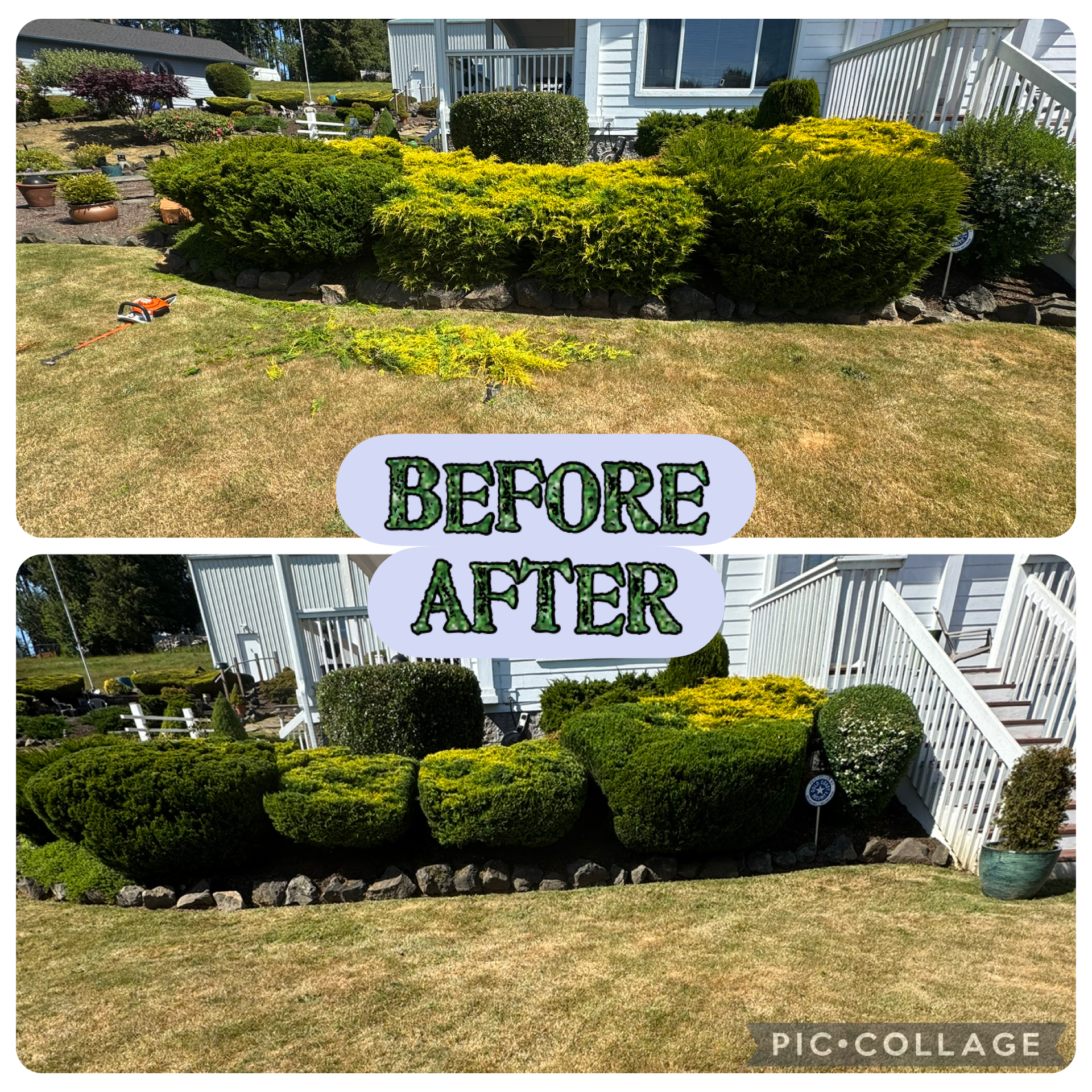 Property cleanup before and after